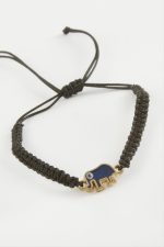 Fil Makrome Örgülü Bileklik-Siyah - Görsel 2