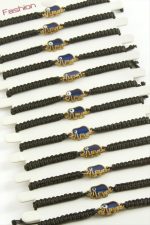 Fil Makrome Örgülü Bileklik-Siyah