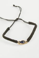 Balık Makrome Örgülü Bileklik-Siyah - Görsel 2