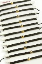 Nazar Makrome Örgülü Bileklik-Siyah