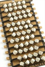 Küp Makrome Örgülü Bileklik-Beyaz