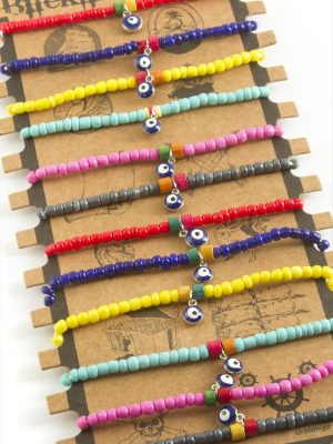 Nazar Boncuk İp Bileklik-Renkli