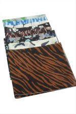 Karışık Desenli Şifon Fular 50 cm-Renkli - Görsel 3