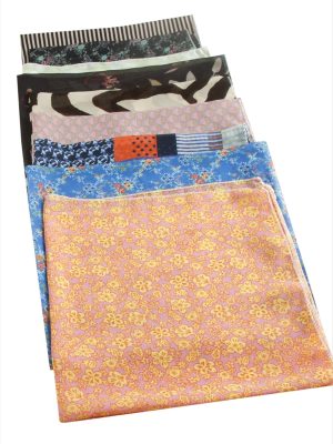 Karışık Desenli Şifon Fular 50 cm-Renkli