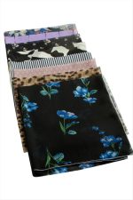 Karışık Desenli Şifon Fular 50 cm-Renkli - Görsel 2