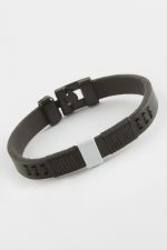 Taraftar Kaliteli Suni Deri Bileklik-Siyah