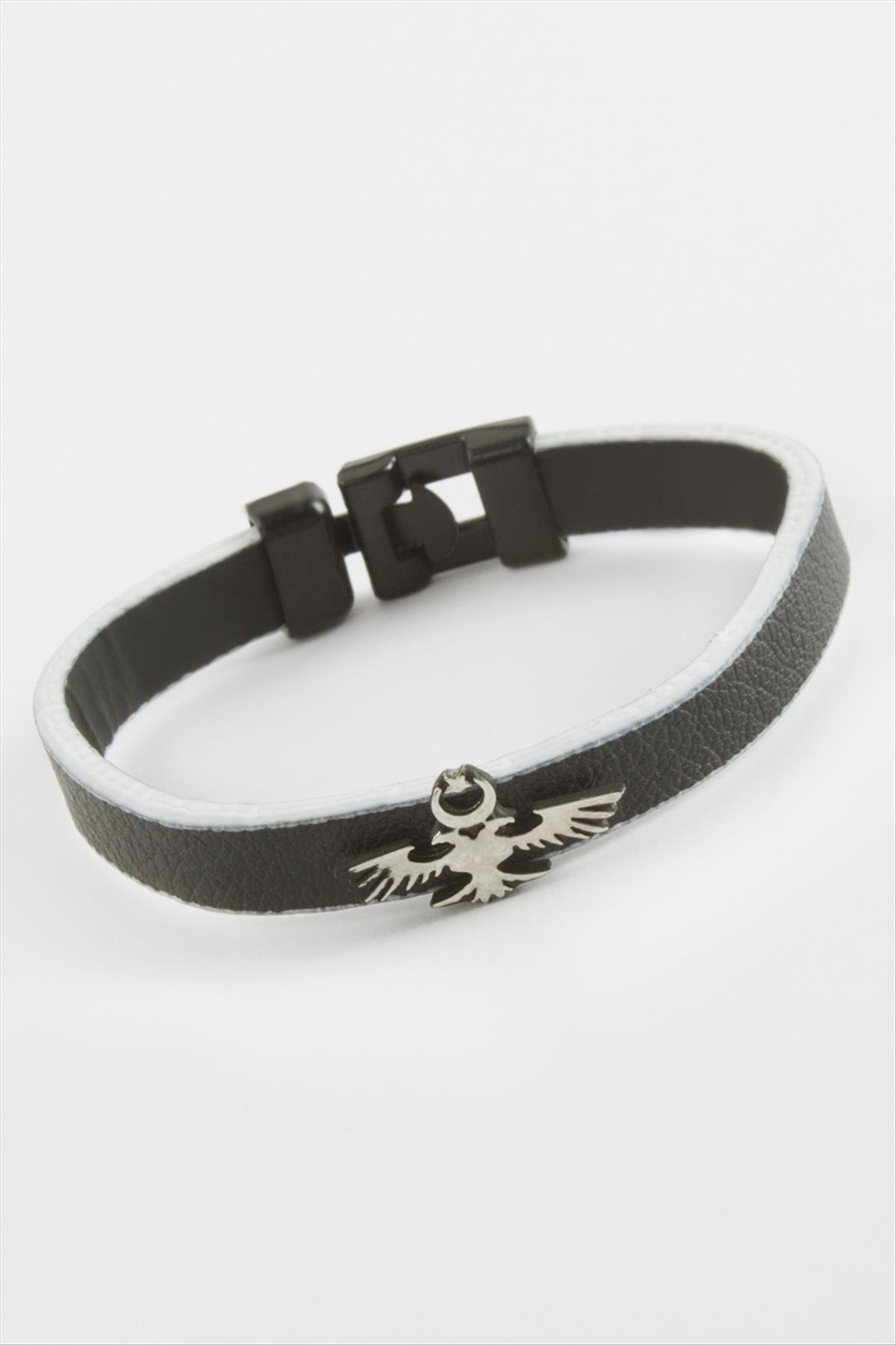 1208100_cift-basli-kartal-kaliteli-suni-deri-b-32f-49.jpg Çift Başlı Kartal Kaliteli Suni Deri Bileklik-Siyah - Görsel 2