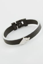 Kurt Kaliteli Suni Deri Bileklik-Siyah