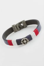 Pusula Kaliteli Suni Deri Bileklik-Lacivert