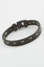 Taraftar Kaliteli Suni Deri Bileklik-Siyah - Görsel 2