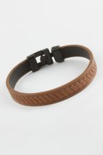 Çubuk Kaliteli Suni Deri Bileklik-Kiremit - Görsel 2