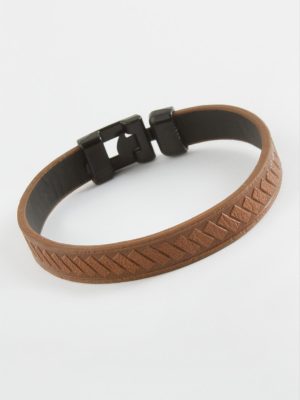 Çubuk Kaliteli Suni Deri Bileklik-Kiremit