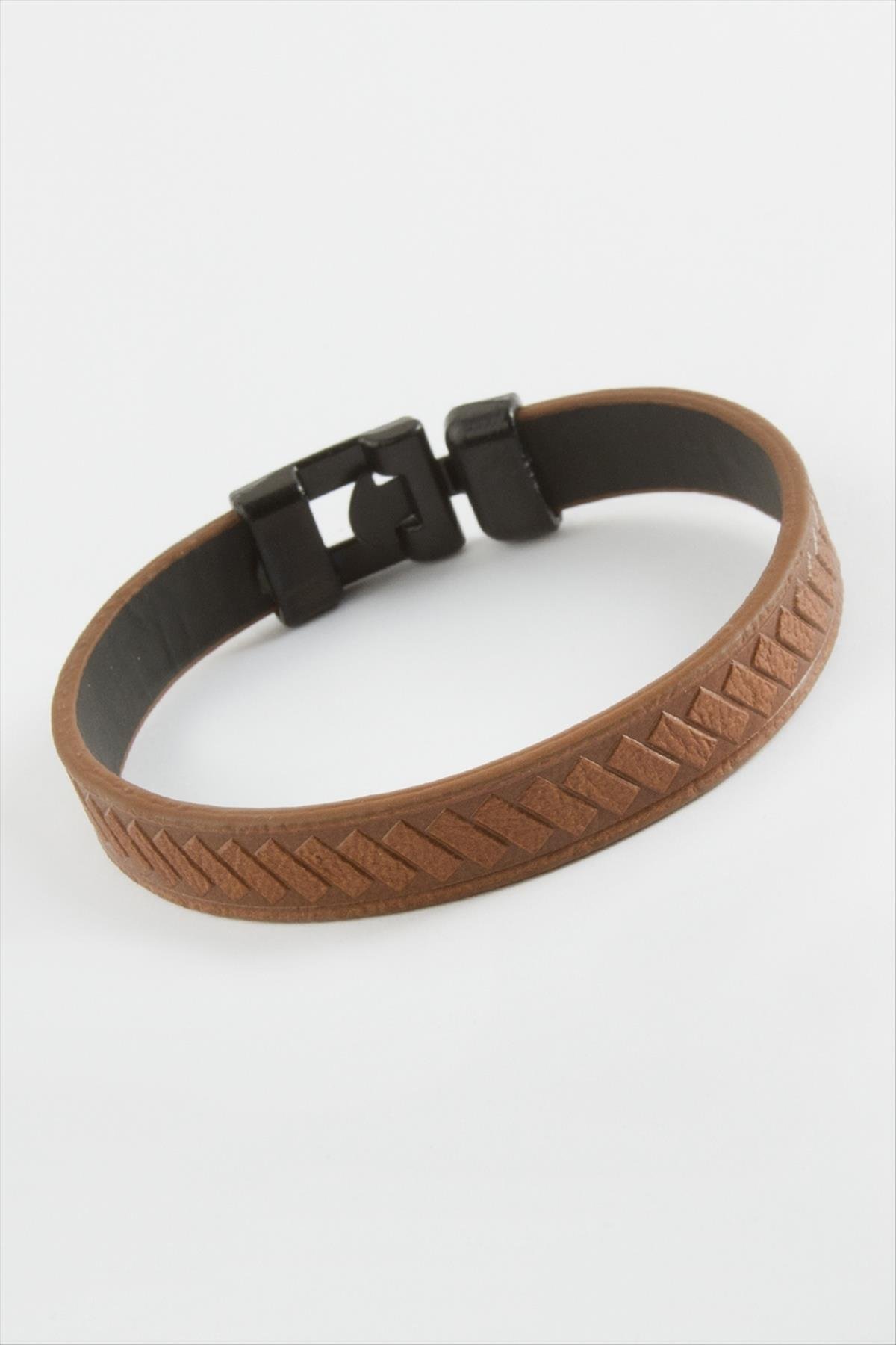 1208109_cubuk-kaliteli-suni-deri-bileklik-7290-.jpg Çubuk Kaliteli Suni Deri Bileklik-Kiremit - Görsel 1