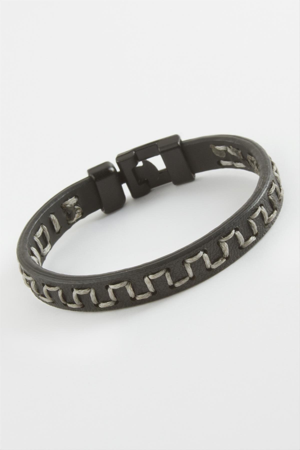 1208131_labirent-kaliteli-suni-deri-bileklik-fc-479.jpg Labirent Kaliteli Suni Deri Bileklik-Siyah - Görsel 1