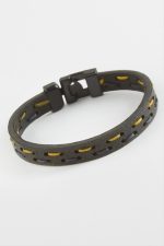 Taraftar Kaliteli Suni Deri Bileklik-Siyah - Görsel 2