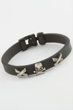 Kuru Kafa Kaliteli Suni Deri Bileklik-Siyah