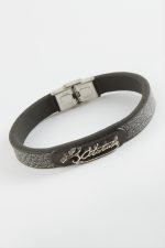 Mustafa Kemal Atatürk İmzalı Kaliteli Suni Deri Bileklik-Siyah