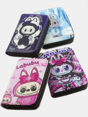 Labubu Deri Cüzdan-Renkli