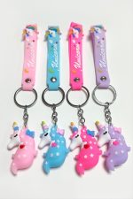 Unicrn Silikon Anahtarlık-Renkli