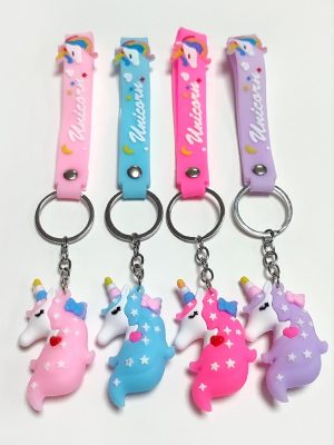 Unicrn Silikon Anahtarlık-Renkli