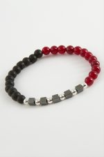 Ceyt Hematit Doğaltaş Bileklik 6 mm-Bordo