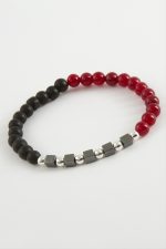 Ceyt Hematit Doğaltaş Bileklik 6 mm-Bordo - Görsel 2