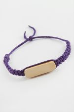 Ahşap Makrome Örgülü Bileklik-Pembe