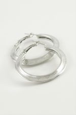 Üçgen Halka Küpe 4 cm-Gümüş Rengi