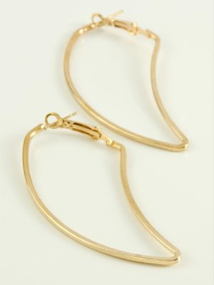 Kulak Halka Küpe 5,5 cm-Sarı