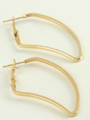 Kulak Halka Küpe 7 cm-Sarı