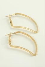 Kulak Halka Küpe 5 cm-Sarı - Görsel 2