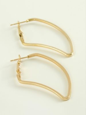 Kulak Halka Küpe 5 cm-Sarı