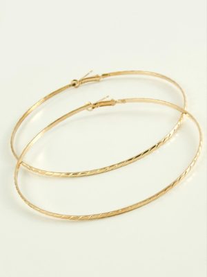 Çizgili Metal Halka Küpe 8-9-10 cm-9 cm