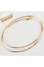 İnce Boru Metal Halka Küpe 8-9-10 cm-9 cm - Görsel 2