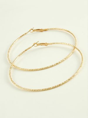 Zikzak Burgulu Metal Halka Küpe 8-9-10 cm-10 cm