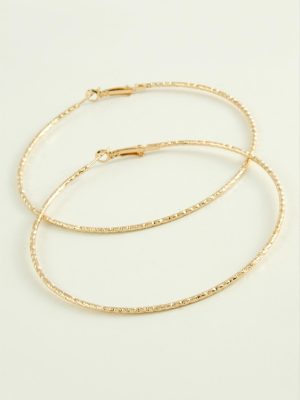 Zikzak Burgulu Metal Halka Küpe 8-9-10 cm-10 cm