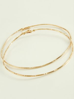 Çizgili Metal Halka Küpe 8-9-10 cm-9 cm