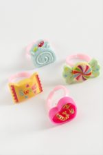 Karışık Plastik Çocuk Yüzük 1 Adet-Pembe - Görsel 2