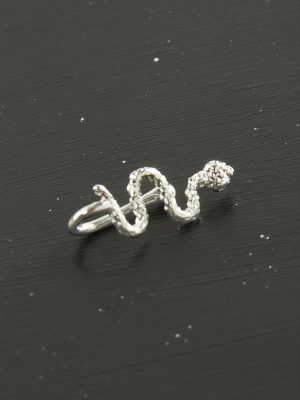 Yılan Tragus Piercing 1 Adet-Gümüş Rengi