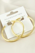 Boru Halka Küpe 4,5 cm-Sarı