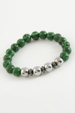 Malahit Hematit Doğaltaş Bileklik-Yeşil