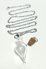 Mantar Kapaklı Boş Fanus Canlı Kolye-Gümüş Rengi - Görsel 5