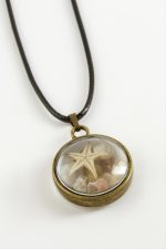 Deniz Yıldızı Bombeli Canlı Kolye-Antik