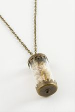 Deniz Kabuğu Fanus Canlı Kolye-Antik - Görsel 3