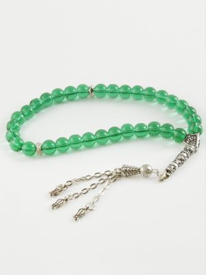 Cam Taş Tesbih 8 mm-Yeşil