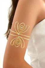 Kelebek Figürlü Üst Kol Pazu Bilekliği-Sarı