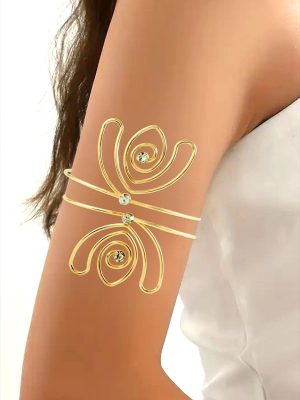 Kelebek Figürlü Üst Kol Pazu Bilekliği-Sarı