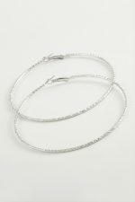 Burgulu Baklava Metal Halka Küpe 8-9-10 cm-9 cm - Görsel 2