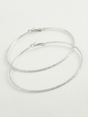 Burgulu Baklava Metal Halka Küpe 8-9-10 cm-8 cm