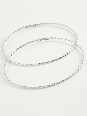 Burgulu Metal Halka Küpe 8-9-10 cm-10 cm